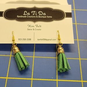 Pleather Tassel 1.25" Earrings